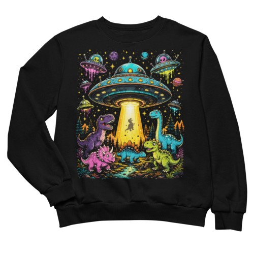 Bluza Dziecięca Dinozaury Kosmos UFO T-Rex Dla Chłopca Prezent 2