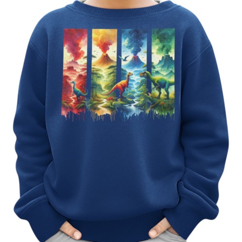 Bluza Dziecięca Dinozaury Dino Wulkan Prezent Chłopiec Dziewczynka T Rex 1