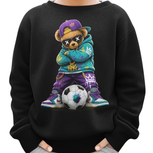  Bluza Dziecięca Miś Piłkarz Piłka Nożna Football Sport Prezent Chłopiec
