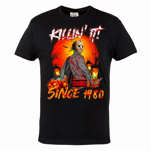 MĘSKA KOSZULKA Z NADRUKIEM NA HALLOWEEN PIĄTEK TRZYNASTEGO JASON VOORHEES HAL124