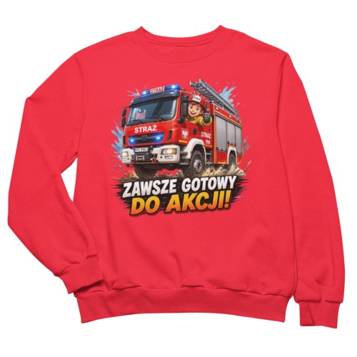 Bluza Dziecięca Straż Pożarna Strażak Wóz Strażacki Dla Chłopca Do Przedszkola 3