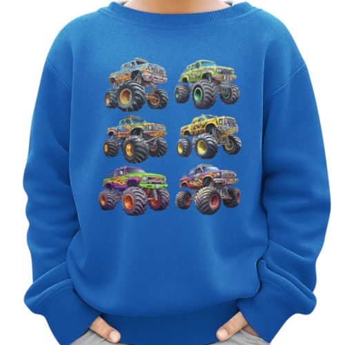 Bluza dziecięca Monster Truck samochody terenowe auta prezent dla chłopca 8