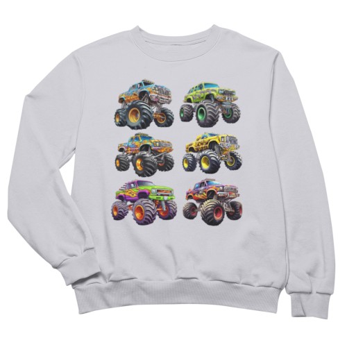 Bluza dziecięca Monster Truck samochody terenowe auta prezent dla chłopca 4