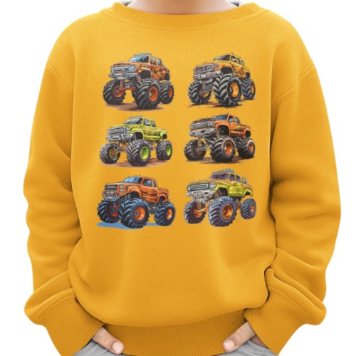 Bluza dziecięca Monster Truck samochody terenowe auta prezent dla chłopca 3