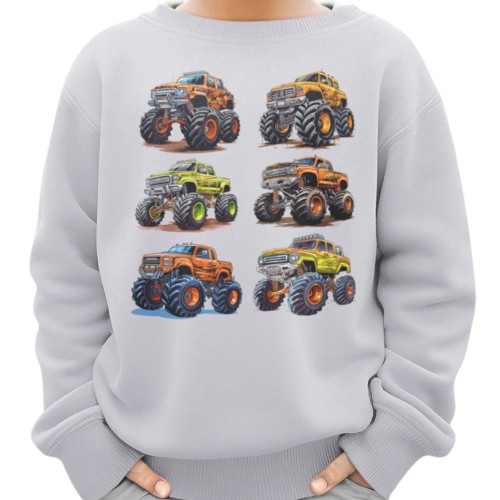 Bluza dziecięca Monster Truck samochody terenowe auta prezent dla chłopca 6
