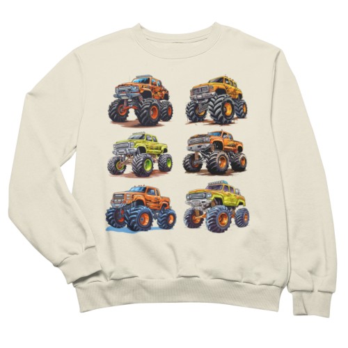Bluza dziecięca Monster Truck samochody terenowe auta prezent dla chłopca 2
