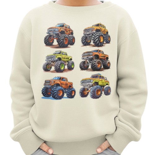 Bluza dziecięca Monster Truck samochody terenowe auta prezent dla chłopca 1