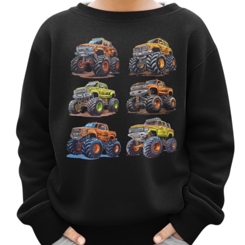 Bluza dziecięca Monster Truck samochody terenowe auta prezent dla chłopca 8