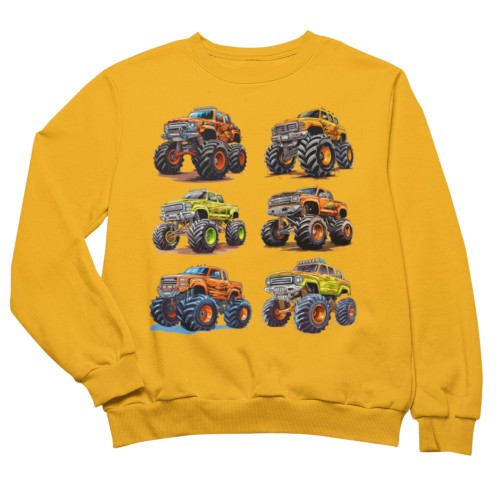 Bluza dziecięca Monster Truck samochody terenowe auta prezent dla chłopca 4