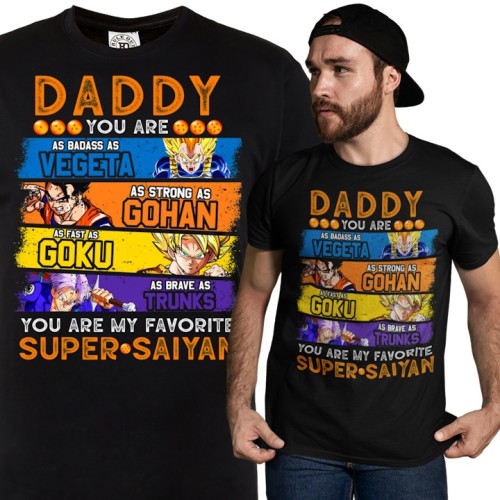  KOSZULKA MĘSKA NA DZIEŃ OJCA DZIEŃ TATY DRAGON BALL 
