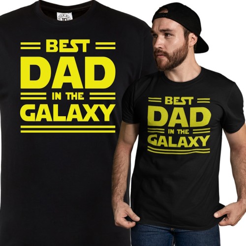 KOSZULKA NA DZIEŃ TATY PREZENT NA DZIEŃ OJCA BEST DAD IN THE GALAXY 