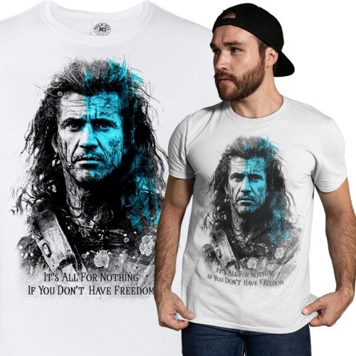 MĘSKA KOSZULKA FILMOWA BRAVEHEART WALECZNE SERCE MEL GIBSON 