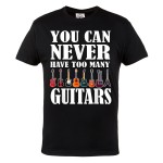 KOSZULKA DAMSKA MUZYCZNA GITARY YOU CAN NEVER HAVE TOO MANY GUITARS