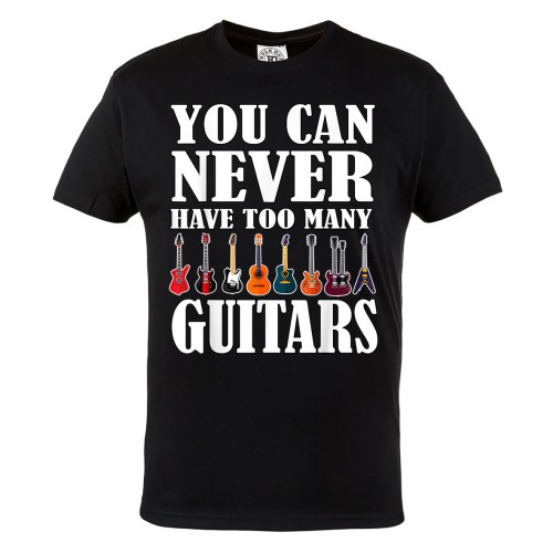 KOSZULKA DAMSKA MUZYCZNA GITARY YOU CAN NEVER HAVE TOO MANY GUITARS 