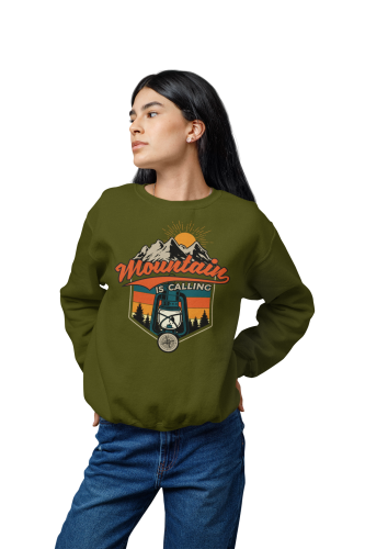 Bluza damska z nadrukiem góry Mountain Is Calling – turystyczna outdoor 2