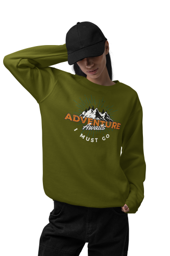 Bluza damska Adventure Awaits – góry trekking podróże z nadrukiem 5