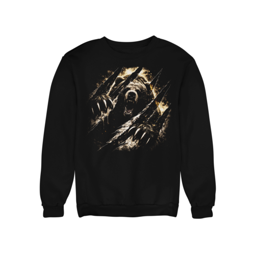 Bluza damska z nadrukiem niedźwiedź grizzly – pazury dzika natura 4