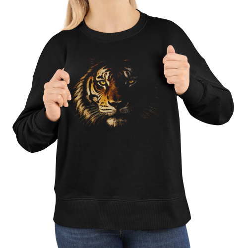 Bluza damska z nadrukiem tygrys – głowa dzikiego kota animal wildlife 5