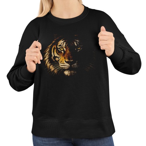 Bluza damska z nadrukiem tygrys – głowa dzikiego kota animal wildlife 1