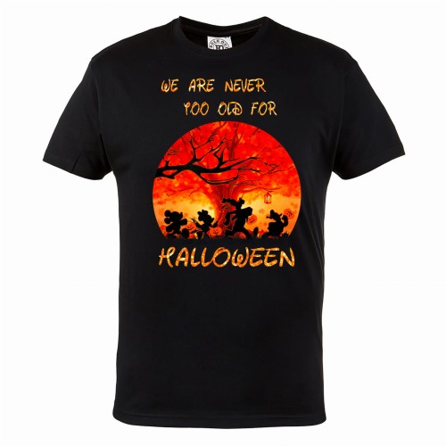 MĘSKA KOSZULKA Z NADRUKIEM NA HALLOWEEN WE ARE NEVER TO OLD HAL110 