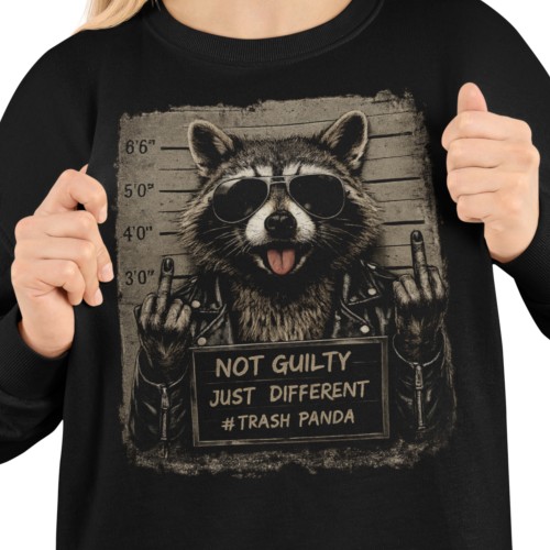 Bluza damska z nadrukiem szop Trash Panda – śmieszna buntownicza 2