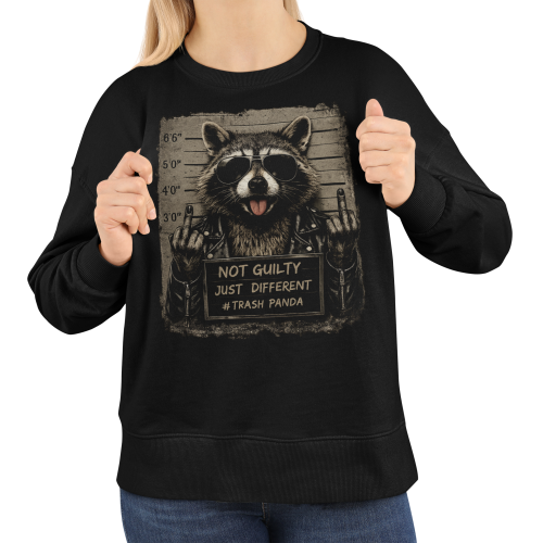 Bluza damska z nadrukiem szop Trash Panda – śmieszna buntownicza 5