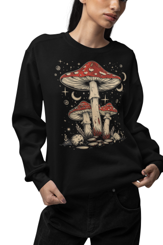 Bluza damska z nadrukiem muchomory grzyby księżyc – Witchy Celestial 5