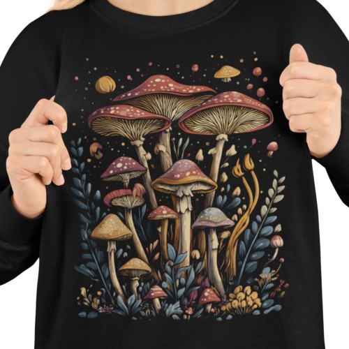 Bluza damska z nadrukiem magiczne grzyby – leśna Cottagecore Witchy 2