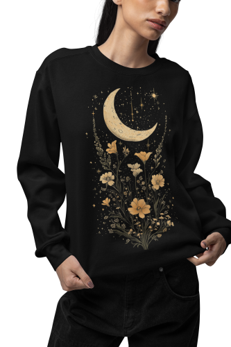 Bluza damska półksiężyc kwiaty i gwiazdy – Celestial Floral Boho 4
