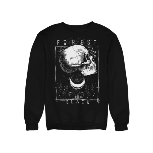 Bluza damska z nadrukiem czaszka i księżyc Forest – Gothic Skull 3