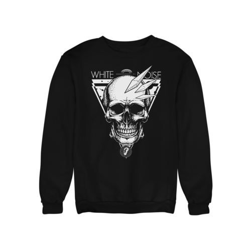 Bluza damska z nadrukiem czaszka White Noise piorun – rockowa Skull 3