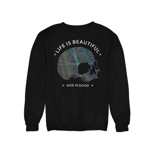 Bluza damska z nadrukiem czaszka Life Is Beautiful – alternatywna Skull 3