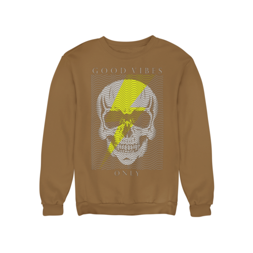 Bluza damska z nadrukiem czaszka Good Vibes Only – Streetwear Skull 6