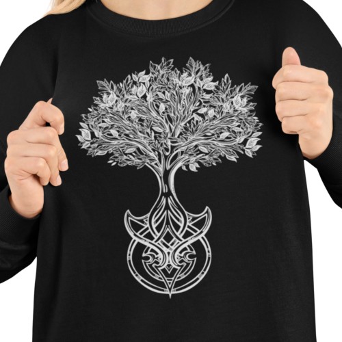 Bluza damska z nadrukiem Drzewo Życia – nordyckie celtyckie symbole 8
