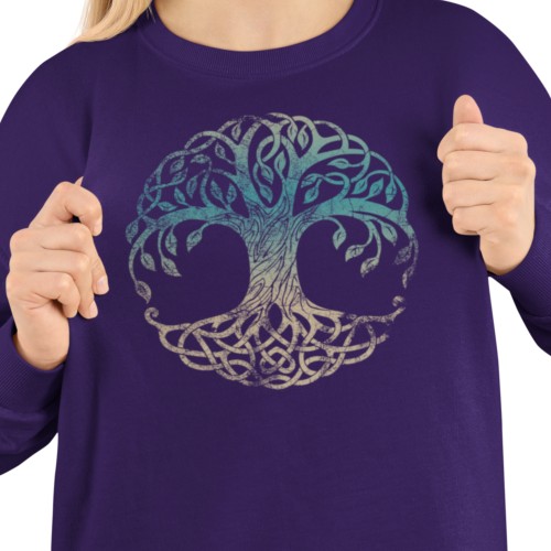 Bluza damska z nadrukiem Drzewo Życia w kręgu – Celtic Tree of Life 2