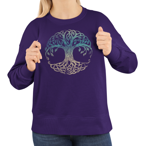 Bluza damska z nadrukiem Drzewo Życia w kręgu – Celtic Tree of Life 4