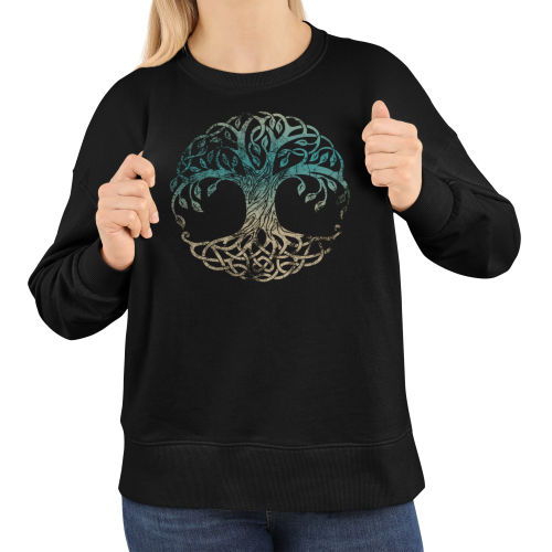 Bluza damska z nadrukiem Drzewo Życia w kręgu – Celtic Tree of Life 11
