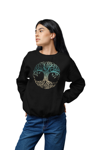 Bluza damska z nadrukiem Drzewo Życia w kręgu – Celtic Tree of Life 9