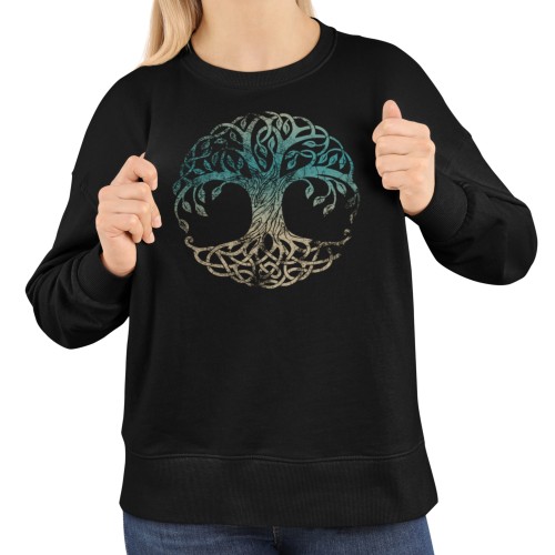 Bluza damska z nadrukiem Drzewo Życia w kręgu – Celtic Tree of Life 7