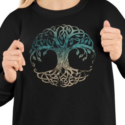 Bluza damska z nadrukiem Drzewo Życia w kręgu – Celtic Tree of Life 8