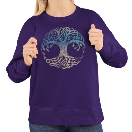 Bluza damska z nadrukiem Drzewo Życia w kręgu – Celtic Tree of Life 1