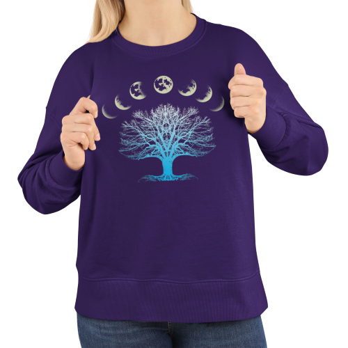 Bluza damska Drzewo Życia i fazy księżyca – Celestial Moon Tree 5