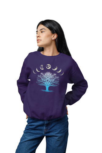 Bluza damska Drzewo Życia i fazy księżyca – Celestial Moon Tree 6