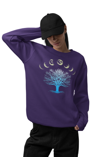 Bluza damska Drzewo Życia i fazy księżyca – Celestial Moon Tree 3