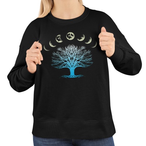 Bluza damska Drzewo Życia i fazy księżyca – Celestial Moon Tree 7
