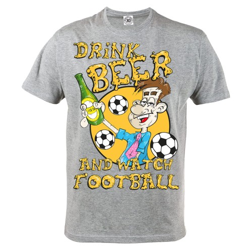 KOSZULKA ŚMIESZNE DRINK BEER AND WATCH FOOTBALL 6