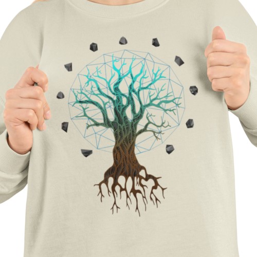 Bluza damska z nadrukiem geometryczne Drzewo Życia – Nature Sacred Geometry 2