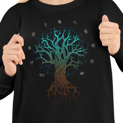 Bluza damska z nadrukiem geometryczne Drzewo Życia – Nature Sacred Geometry 8