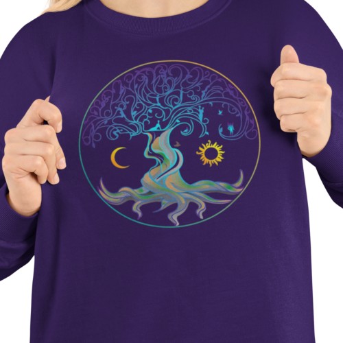 Bluza damska Drzewo Życia słońce i księżyc – Yin Yang Celestial 8