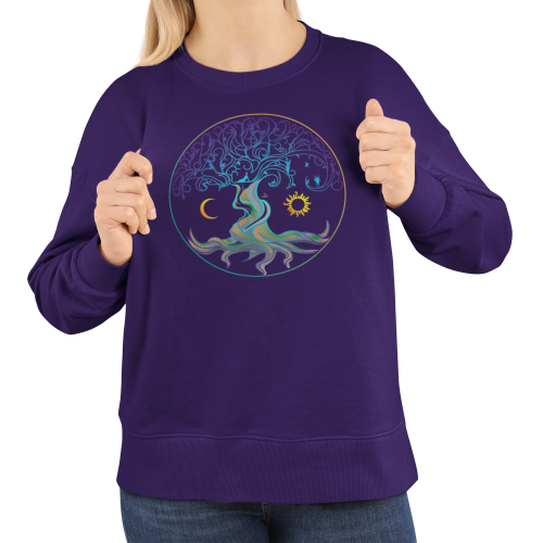 Bluza damska Drzewo Życia słońce i księżyc – Yin Yang Celestial 9